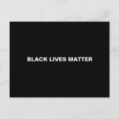 "Zwarte levens zijn belangrijk" zwarte witte minim Briefkaart (Voorkant)