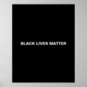 "Zwarte levens zijn belangrijk" zwarte witte minim Poster (Voorkant)