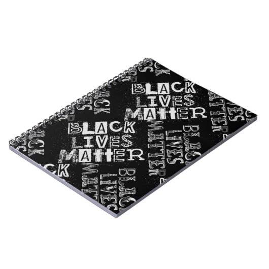 zwarte levens zijn gemengde spiraalvormige druppel notitieboek (Linkerzijde)