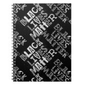 zwarte levens zijn gemengde spiraalvormige druppel notitieboek (Voorkant)