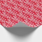 Zwarte levens zijn rood kerstfeest cadeaupapier (Hoek)