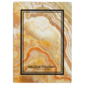 Zwarte, licht bruine marmer-stone textuur Zwarte g Klembord (Achterkant)