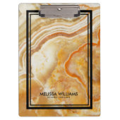 Zwarte, licht bruine marmer-stone textuur Zwarte g Klembord (Voorkant)