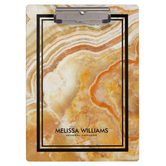Zwarte, licht bruine marmer-stone textuur Zwarte g Klembord (Voorkant)