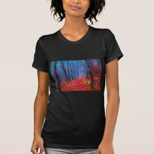 Zwarte lichte bosolie schilderen t-shirt