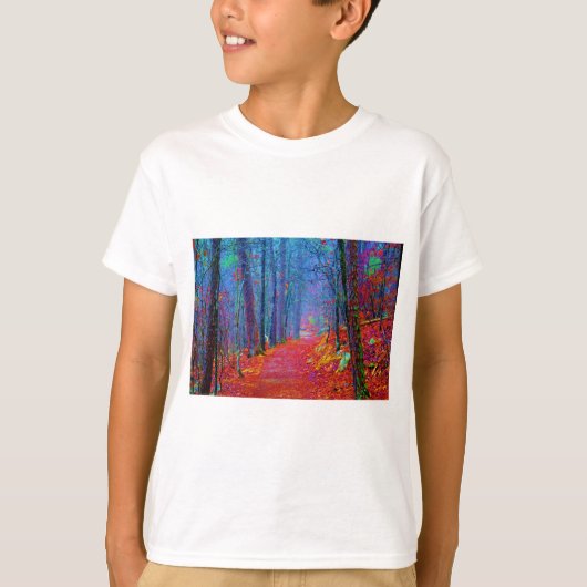 Zwarte lichte bosolie schilderen t-shirt (Voorkant)