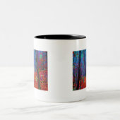 Zwarte lichte bosolie schilderen tweekleurige koffiemok (Center)