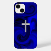 Zwarte lichte Crystal Cross Hoge Resolutie Case-Mate iPhone Case (Achterkant)