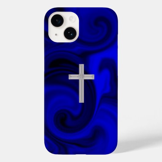 Zwarte lichte Crystal Cross Hoge Resolutie Case-Mate iPhone Case (Achterkant)
