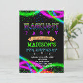 Zwarte lichte uitnodiging (Staand voorkant)