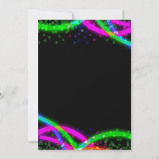 Zwarte lichte uitnodiging (Achterkant)