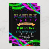 Zwarte lichte uitnodiging (Voorkant / Achterkant)