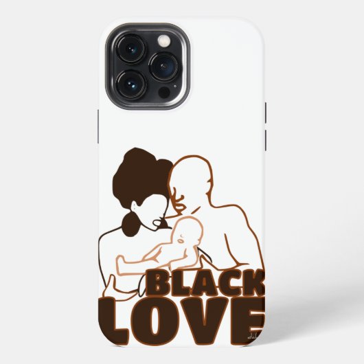 Zwarte Liefde Bruine Liefde iPhone Hoesje (Achterkant)
