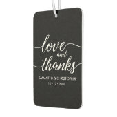 Zwarte Liefde en Bedankt Elegant script bruiloft A Luchtverfrisser (Links)