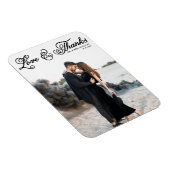 Zwarte Liefde en Bedankt  Script Fotobruiloft Magneet (Rechterzijde)