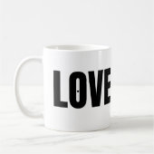 Zwarte liefde typografie koffiemok (Links)