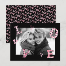 Zwarte  LIEFDE Valentijnsdag Custom Foto's