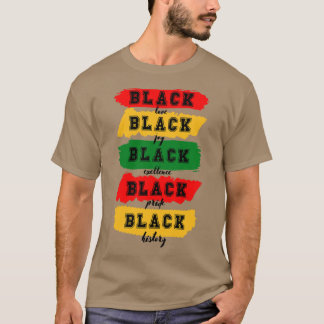 Zwarte liefde zwarte vreugde zwarte excellentie zw t-shirt