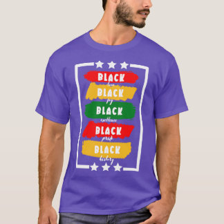 Zwarte liefde zwarte vreugde zwarte excellentie zw t-shirt