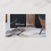 Zwarte Lift Lobby Deurhuis Interieurmakelaar Visitekaartje (Voorkant)