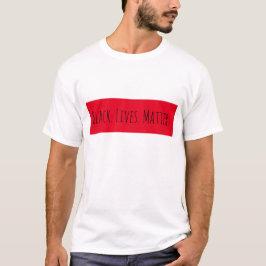 Zwarte liften Matter Rood Rechthoek T-shirt