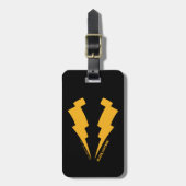 Zwarte Lightning Bolts Graphic Bagagelabel (Voorkant verticaal)