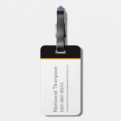 Zwarte Lightning Bolts Graphic Bagagelabel (Achterkant verticaal)