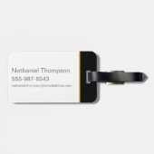 Zwarte Lightning Bolts Graphic Bagagelabel (Achterkant horizontaal)