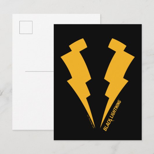 Zwarte Lightning Bolts Graphic Briefkaart (Voorkant / Achterkant)