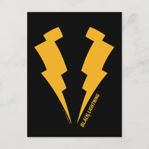Zwarte Lightning Bolts Graphic Briefkaart
