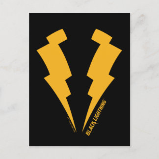 Zwarte Lightning Bolts Graphic Briefkaart