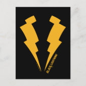 Zwarte Lightning Bolts Graphic Briefkaart (Voorkant)