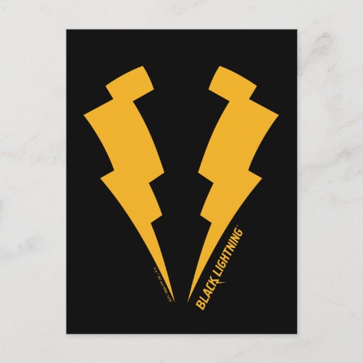 Zwarte Lightning Bolts Graphic Briefkaart (Voorkant)
