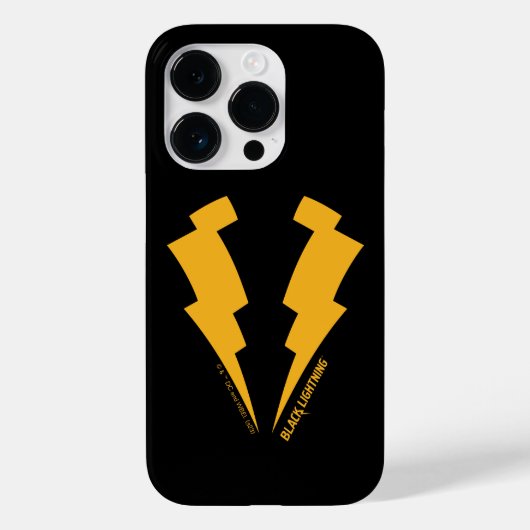 Zwarte Lightning Bolts Graphic Case-Mate iPhone Case (Achterkant)