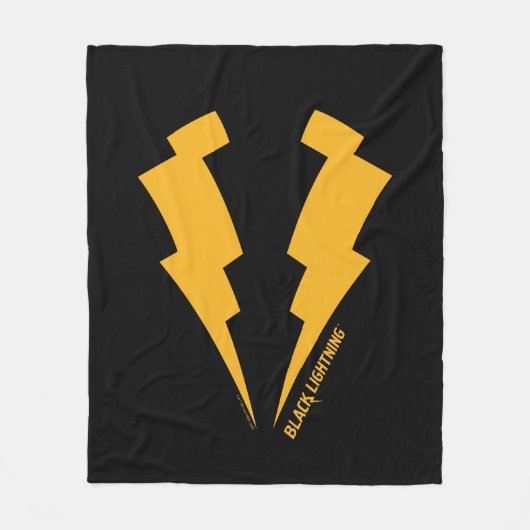 Zwarte Lightning Bolts Graphic Fleece Deken (Voorkant)