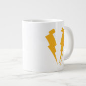 Zwarte Lightning Bolts Graphic Grote Koffiekop (Voorkant rechts)