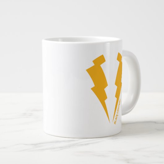 Zwarte Lightning Bolts Graphic Grote Koffiekop (Voorkant rechts)