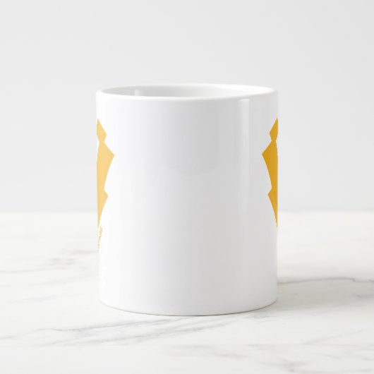 Zwarte Lightning Bolts Graphic Grote Koffiekop (Voorkant)