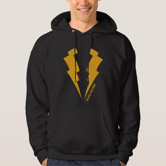 Zwarte Lightning Bolts Graphic Hoodie (Voorkant)