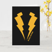 Zwarte Lightning Bolts Graphic Kaart (Gele Bloem)