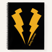 Zwarte Lightning Bolts Graphic Notitieboek (Voorkant)