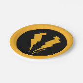 Zwarte Lightning Bolts Graphic Papieren Bordje (Gekanteld)