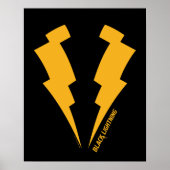 Zwarte Lightning Bolts Graphic Poster (Voorkant)