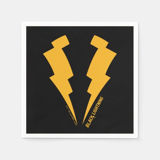 Zwarte Lightning Bolts Graphic Servet (Voorkant)