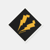 Zwarte Lightning Bolts Graphic Servet (Hoek)