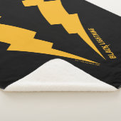 Zwarte Lightning Bolts Graphic Sherpa Deken (3/4)