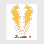 Zwarte Lightning Bolts Graphic Sticker (Vel)