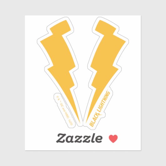 Zwarte Lightning Bolts Graphic Sticker (Vel)