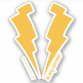 Zwarte Lightning Bolts Graphic Sticker (Voorkant)