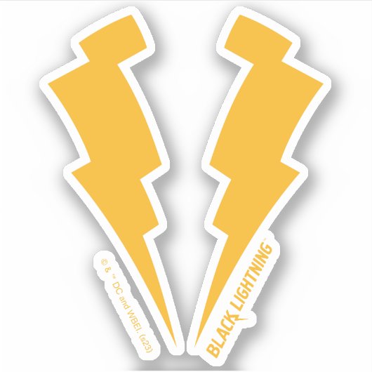 Zwarte Lightning Bolts Graphic Sticker (Voorkant)